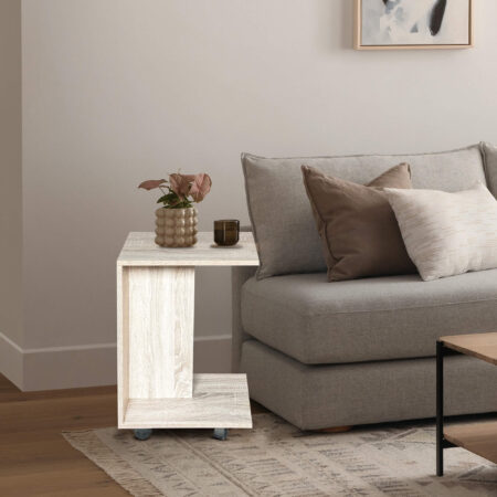 Admira Premium Engineered Wood End Table (Finish Color - Sonoma Oak, DIY)